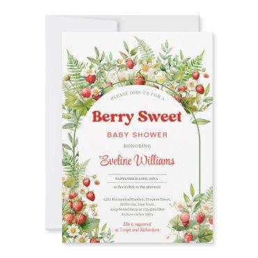 Berry Sweet Wild Strawberry Woodland Leaves