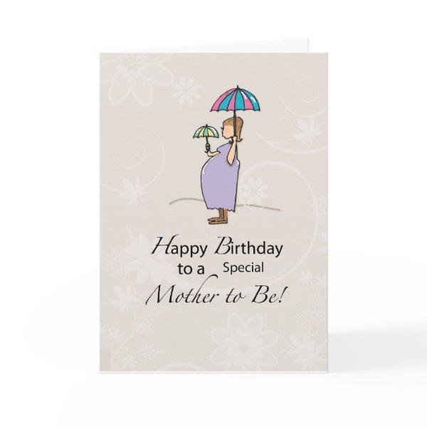 Birthday Pregnant Mom Card