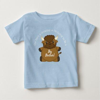 Bison Buffalo Baby Shower Blue Baby T-Shirt