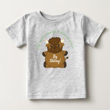 Bison Buffalo Baby Shower Green Baby T-Shirt