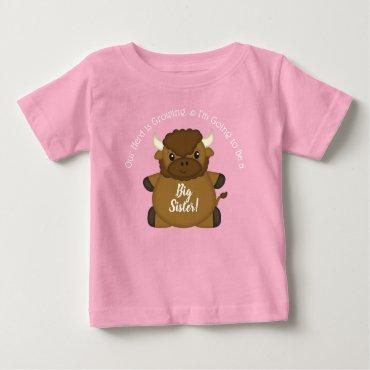 Bison Buffalo Baby Shower Pink Baby T-Shirt