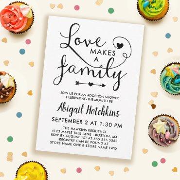 Black White Love Makes A Family Adoption Shower