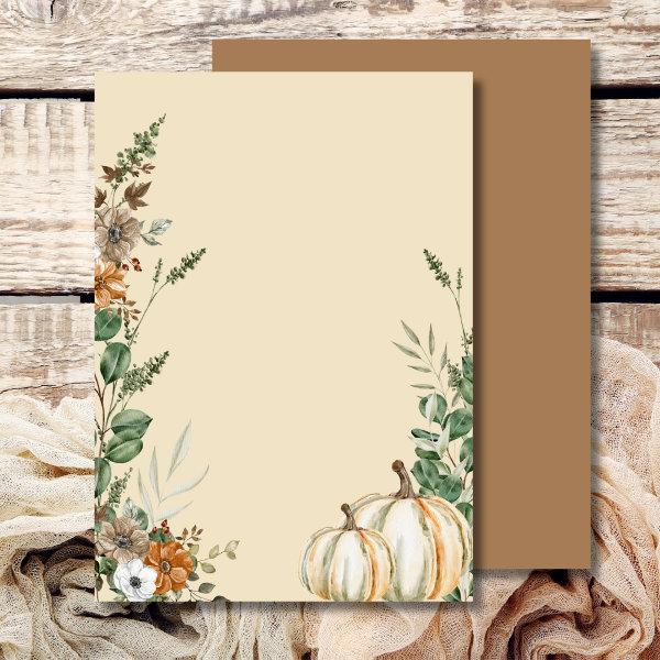 Blank Add Your Own Fall Pumpkin Rustic Brown