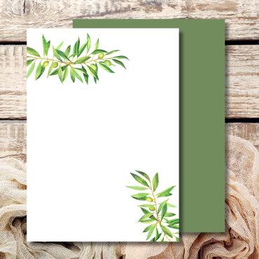 Blank Add Your Own Olive Branch Sage Greenery