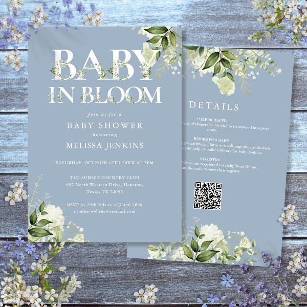 Blue Baby In Bloom Greenery All In One