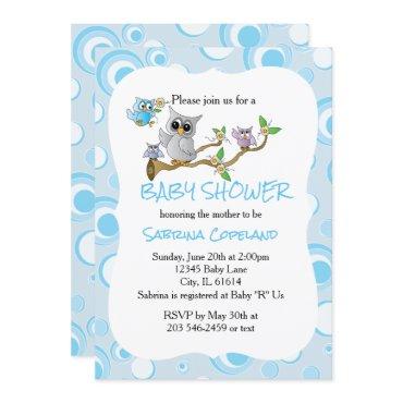 Blue Baby Owl | Shower Theme