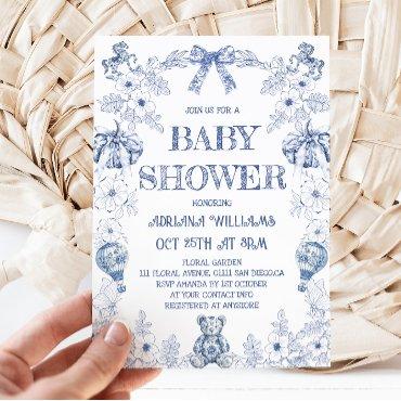 Blue Bear Pumpkin Toile Boy