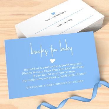 Blue Books For Baby Ticket For Baby Boy Shower Note Card