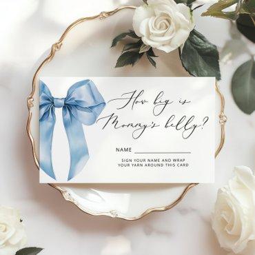 Blue Bow How big is mommys belly game Enclosure Card