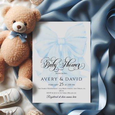 Blue Bow Modern Elegant Boy