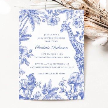 Blue Boy Toile Safari Elegant
