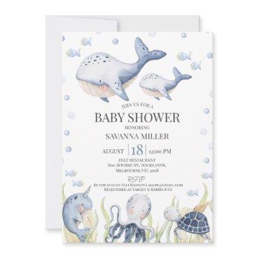 Blue Boys Under the Sea Whale Calf