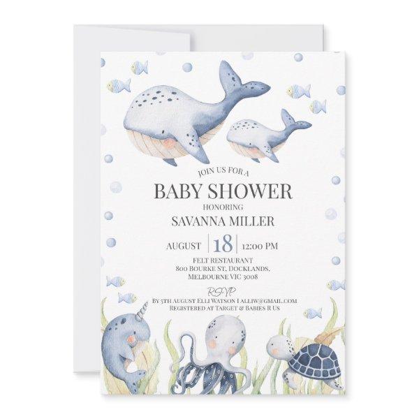 Blue Boys Under the Sea Whale Calf