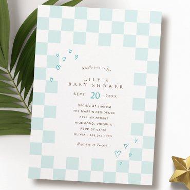 Blue Checkerboard | Cute Modern Boy