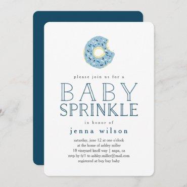 Blue Donut Sprinkles | Baby Sprinkle Invitation
