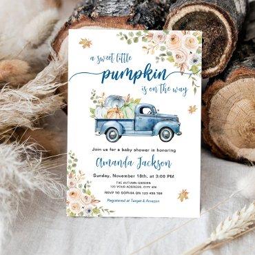 Blue Farm Truck Little Pumpkins