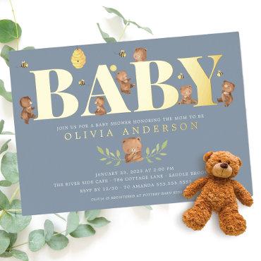 Blue Honey Bear  Foil