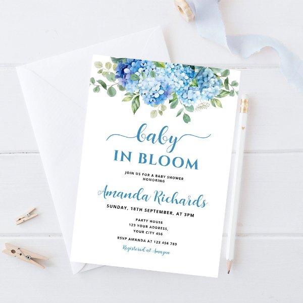 Blue Hydrangea Baby in Bloom