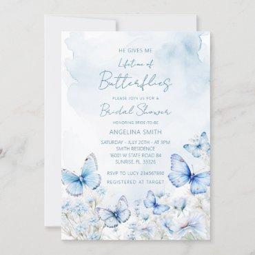 Blue Lifetime of Butterflies Garden Bridal Shower