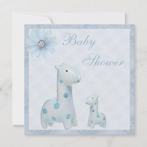 Blue Mom & Baby Giraffes Boy