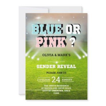 Blue or Pink Sport Stadium Gender Reveal