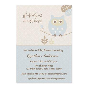 Blue Owl, Baby Shower for Boy