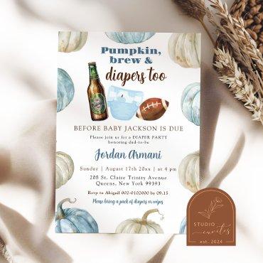 Blue Pastel Boy Pumpkin Brew and Diapers