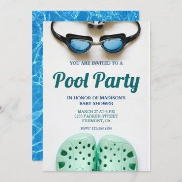 Blue Swimming Goggles Pool Party
