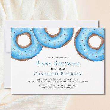 Blue Watercolor Donuts Sprinkles Boy's