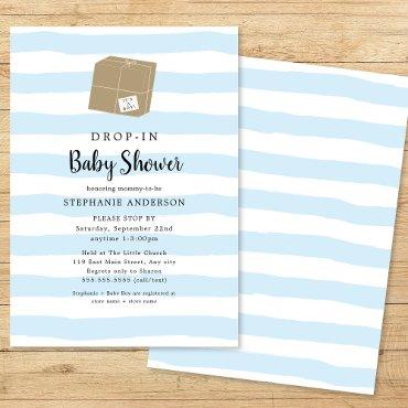 Blue Watercolor Stripe DROP-IN Boy