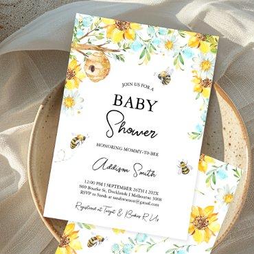 Blue Yellow Floral Mommy To Bee