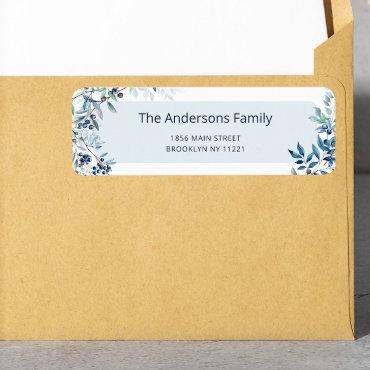 Blueberry Baby Shower Return Address Label