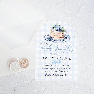 Blueberry Pancake Baby Brunch Baby Shower Boy  Acrylic