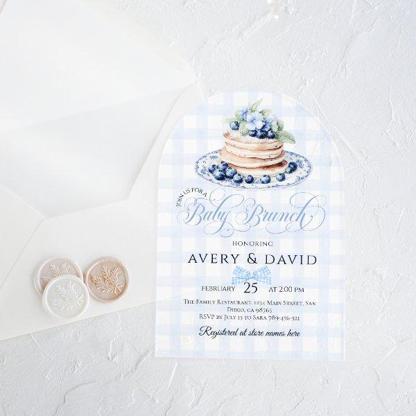Blueberry Pancake Baby Brunch Baby Shower Boy  Acrylic
