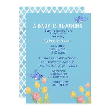 Bluebirds Baby Shower /A Baby Is Blooming