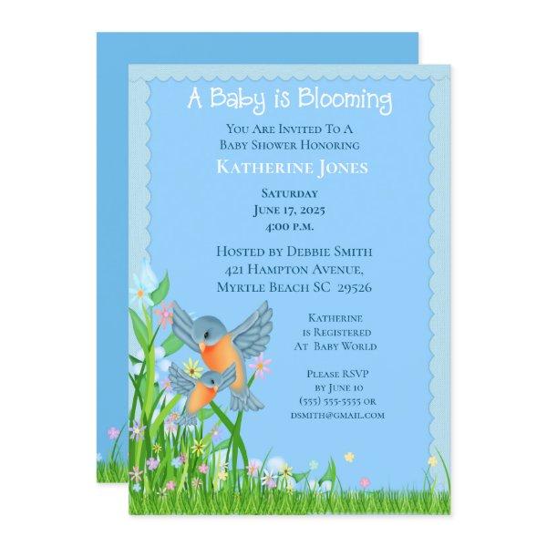 Bluebirds Mama and Baby/Baby Shower