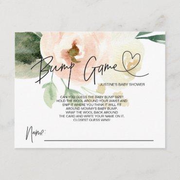 Blush Floral Girl Baby Shower Game Bump Guess Enclosure Card
