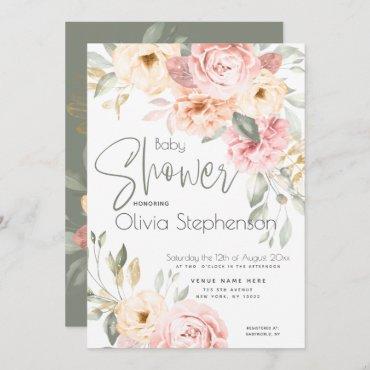 Blush Pink and Ivory Floral