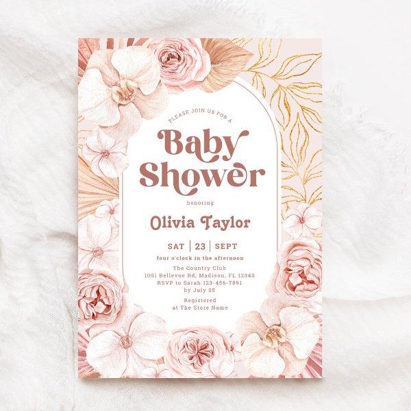 Blush Pink Boho Floral