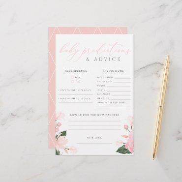 Blush Pink Floral Baby Shower Predictions & Advice