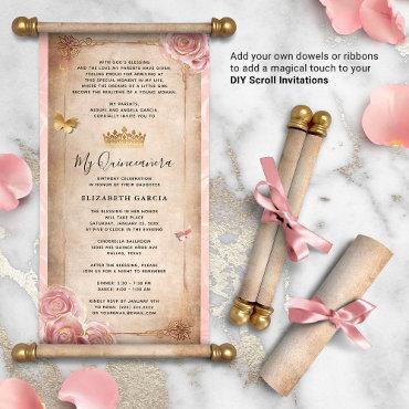 Blush Pink Rose Gold DIY Quince Scroll