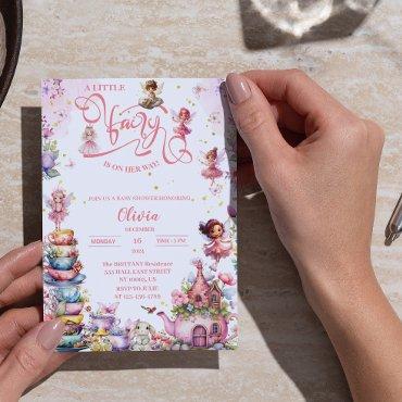 blush rose floral fairy Baby Shower tea