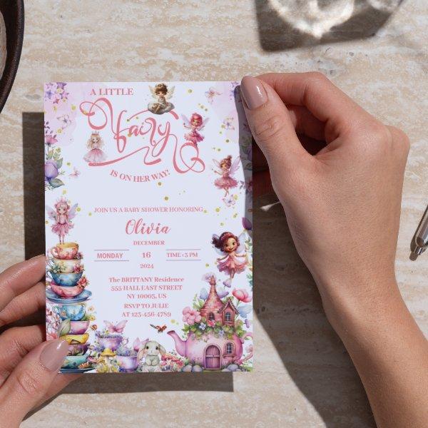 blush rose floral fairy Baby Shower tea