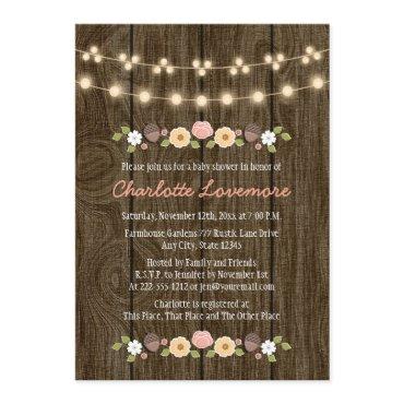 Blush String of Lights Fall Rustic