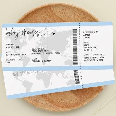 Boarding Pass Boy Travel Baby Shower