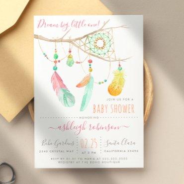 Bohemian Dream Catcher Baby Girl Shower