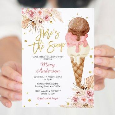 Bohemian Ice Cream Baby Shower