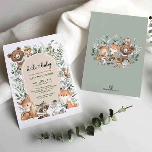 Boho Arch Greenery Woodland Animals
