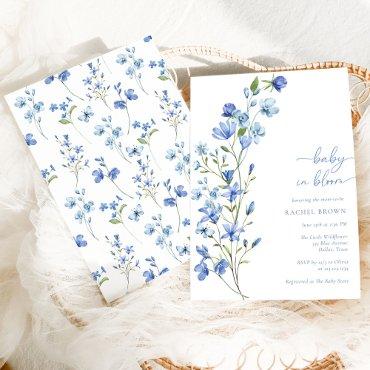Boho Baby In Bloom Blue Wildflower