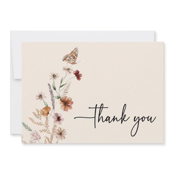 Boho Baby Shower Thank You Card